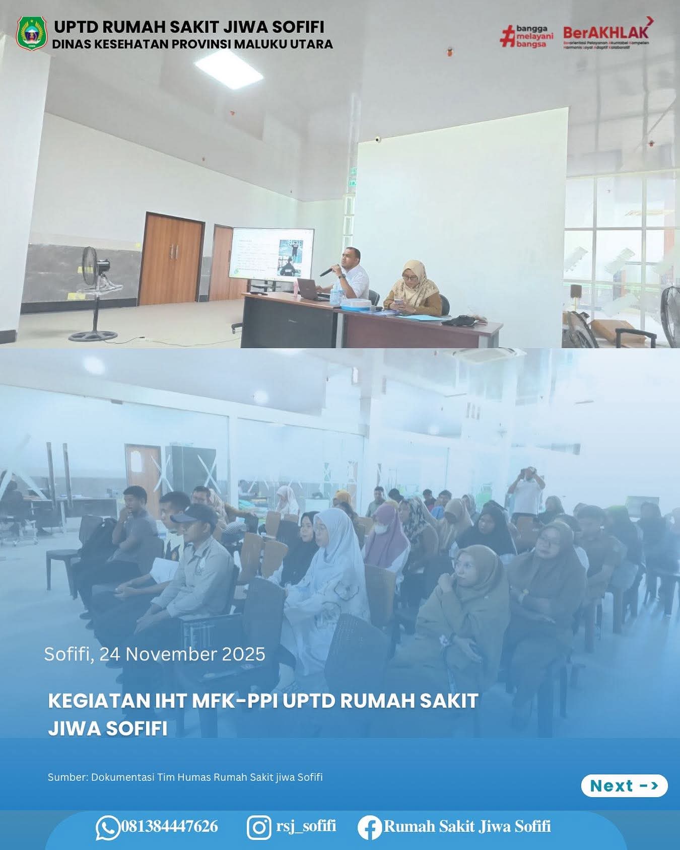 Kegiatan IHT MFK-PPI RS Jiwa Sofifi