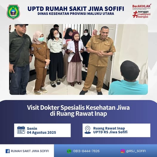 Visit Dokter Spesialis Kesehatan Jiwa diruang Rawat Inap