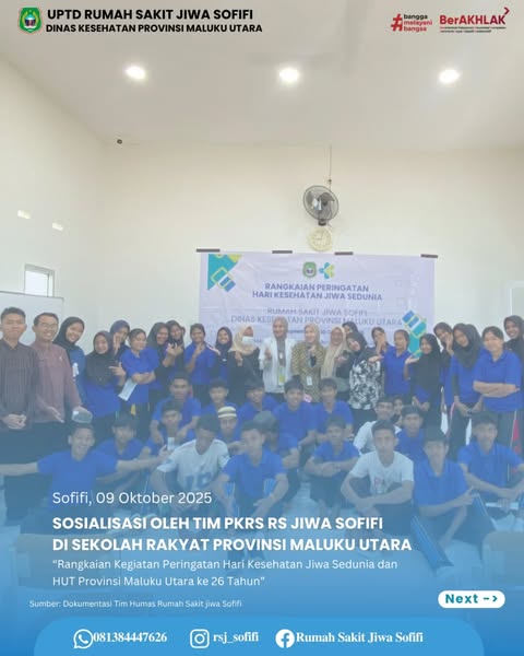 Kegiatan penyuluhan di Sekolah Rakyat Maluku Utara dengan menyunsung tema STOP BULLYNG.