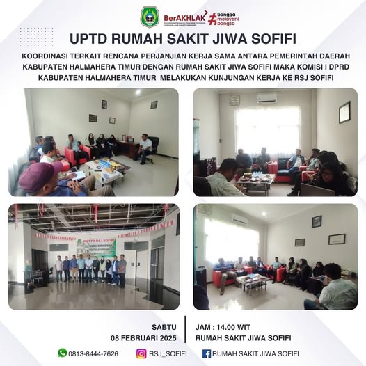 Koordinasi rencana Perjanjian kerjasama Pemda Haltim dengan RS Jiwa Sofifi