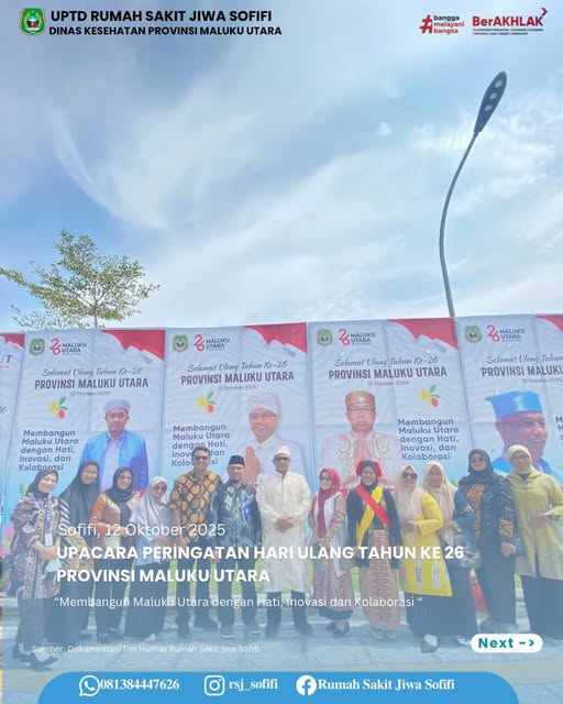 Kegiatan Upacara Peringatan Hari Ulang Tahun Ke 26 Provinsi Maluku Utara