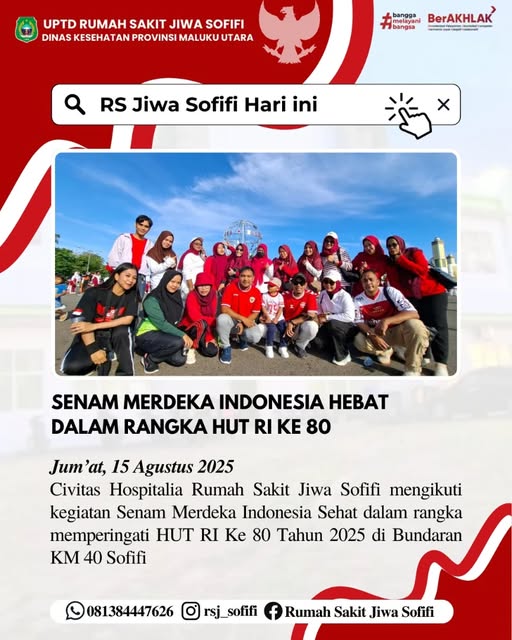 Senam Merdeka Indonesia Hebat dalam rangka HUT RI ke 80